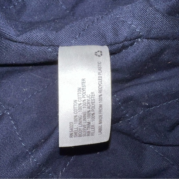 GAP Blue and Gray Bomber Jacket with Ribbed Details - Picture 8 of 9